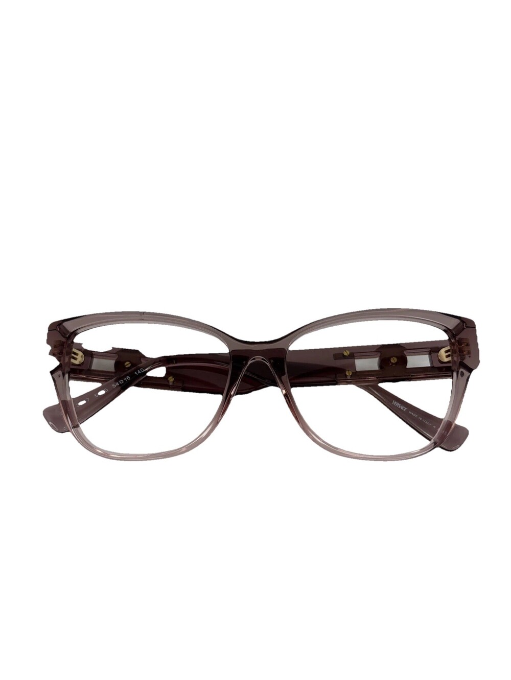Versace 3347 5435 Transparent Pink Eyeglass Frames Only 54-16-140